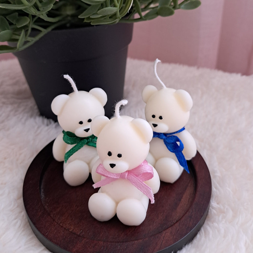 Miroa™ Mini Teddy Bear Candles (Pack of 3)