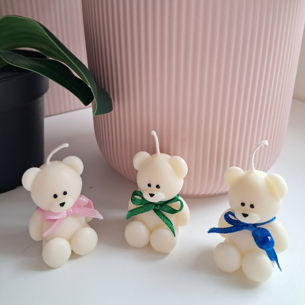 Miroa™ Mini Teddy Bear Candles (Pack of 3)